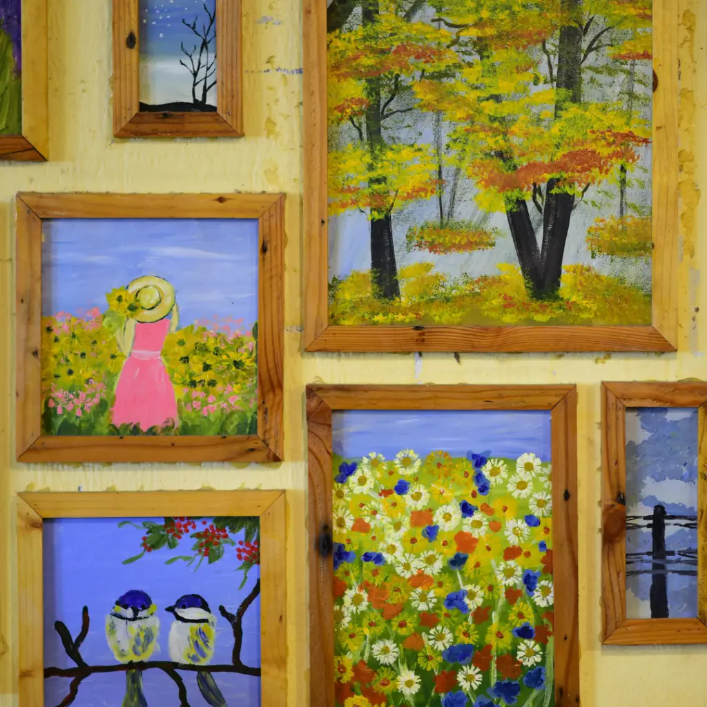 Framed Fabric or Textile Art