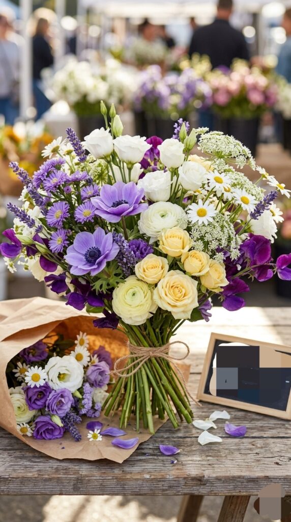 Mixed flowers from a local market