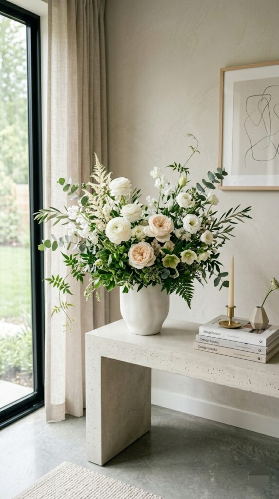 White and blush Floral Arrangement