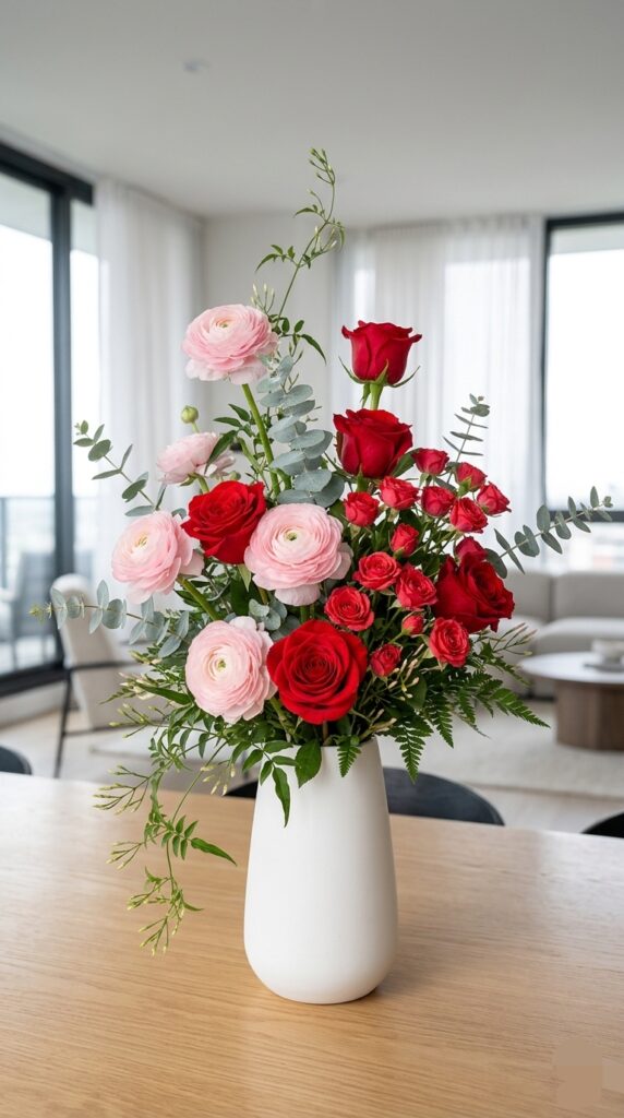 Floral Arrangement with soft greenery