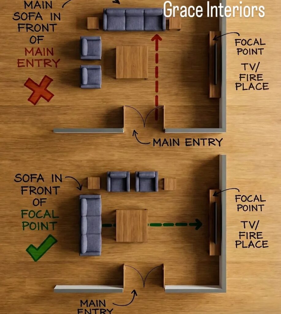a living room furniture plan sketch